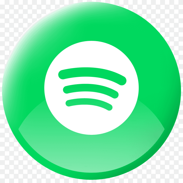 Realistic button Spotify logo Transparent PNG