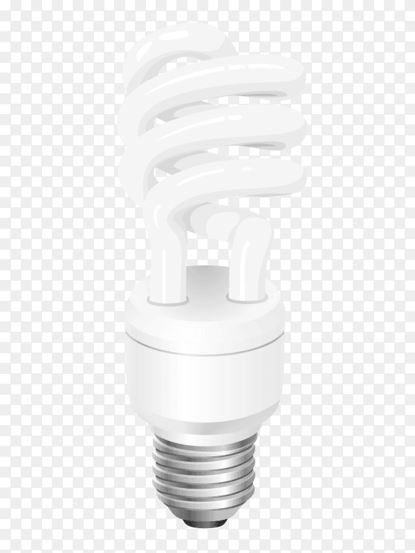 Realistic light bulb vector PNG