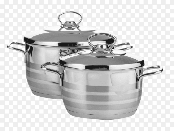 Set stainless steel dishware - kitchen utensils PNG