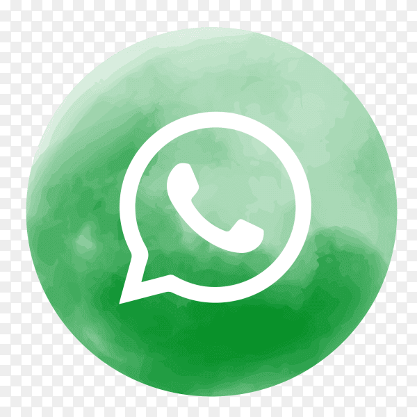 Soft watercolor WhatsApp logo PNG