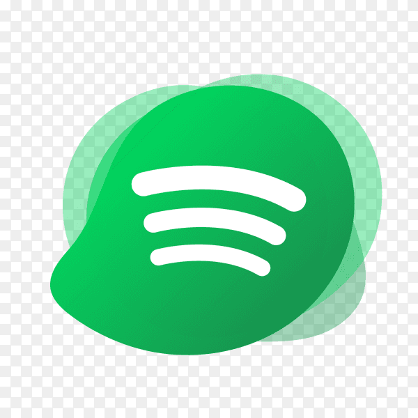 Spotify logo with liquid shape PNG