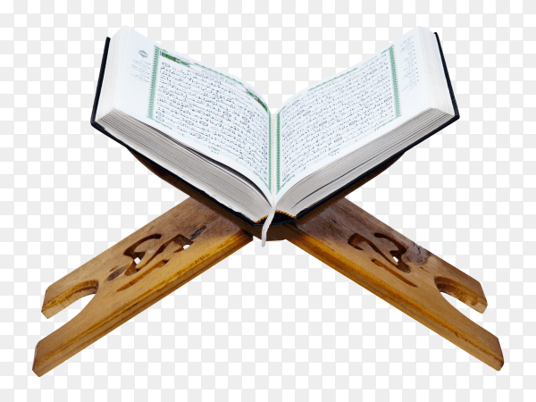 The holy Quran on a wooden PNG