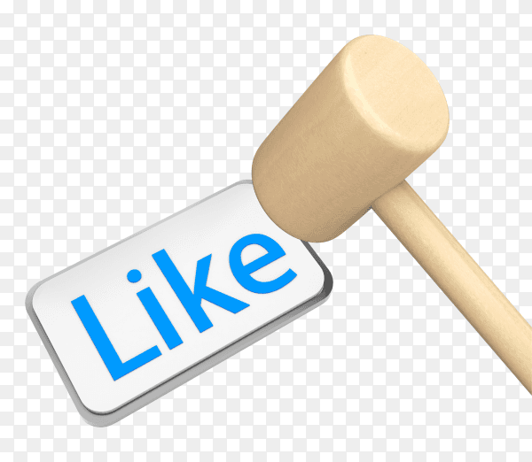 Thumb up like social media 3d symbol image PNG
