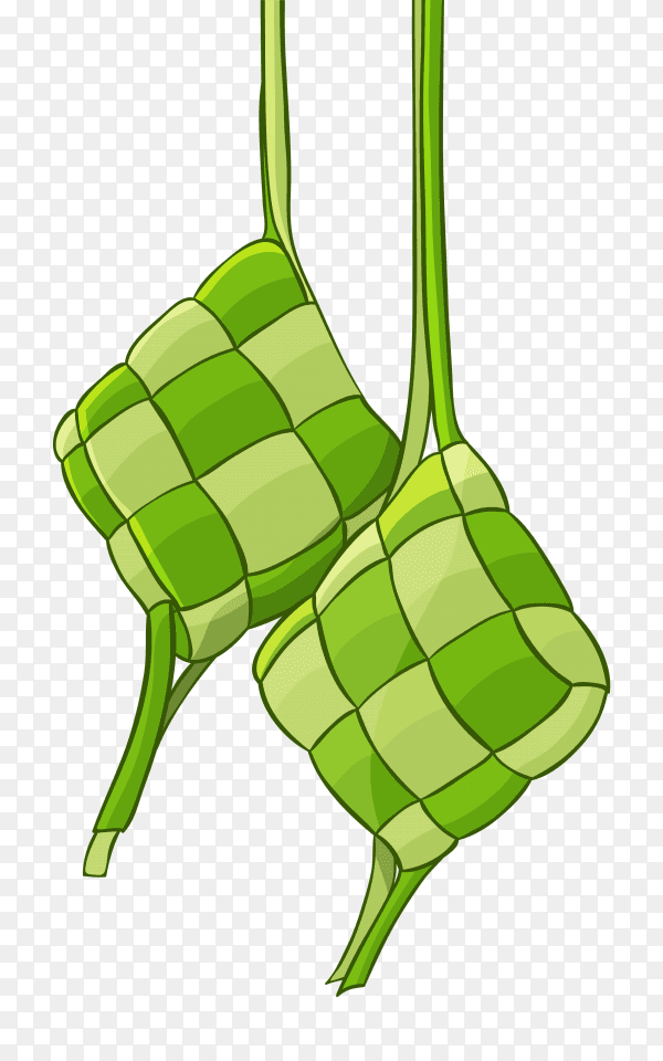 Two ketupat clipart transparent PNG