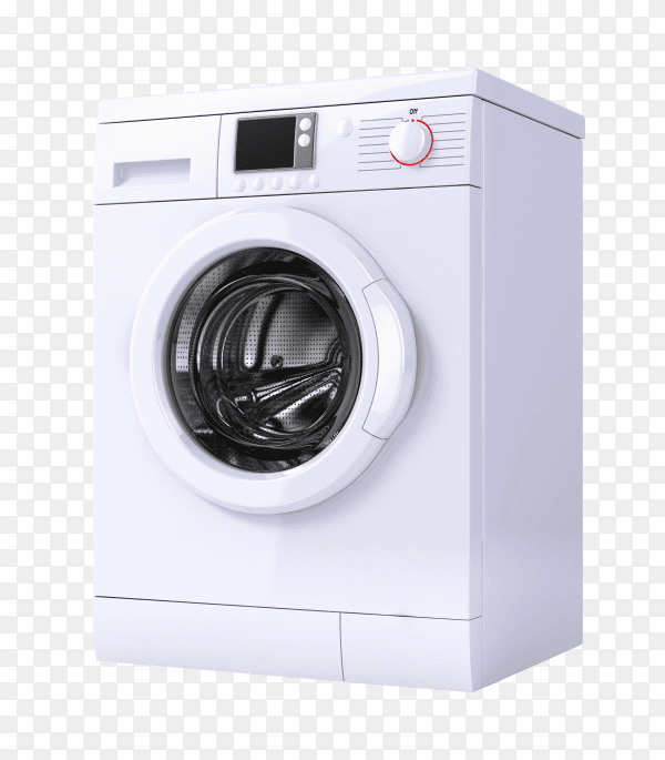 Washing machine 3d render transparent PNG