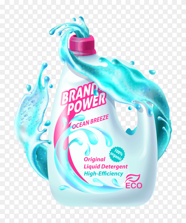 Washing powder liquid detergent PNG