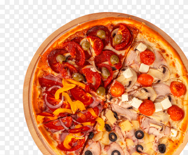 Delicious fresh pizza transparent PNG
