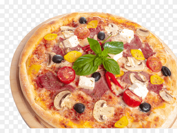 Delicious pizza transparent PNG