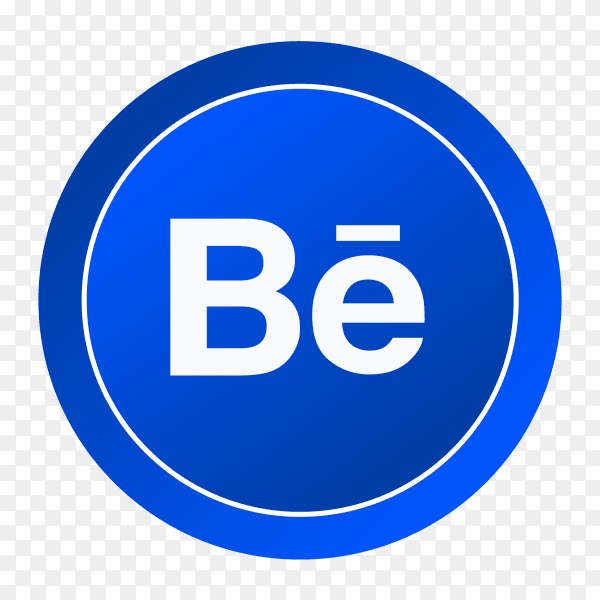 Gradient logo Behance social media icon PNG