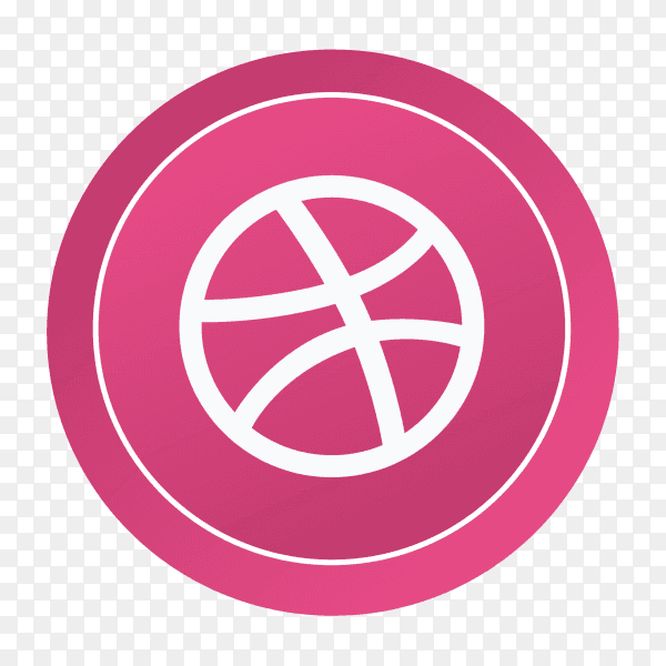 Gradient logo Dribbble social media icon PNG