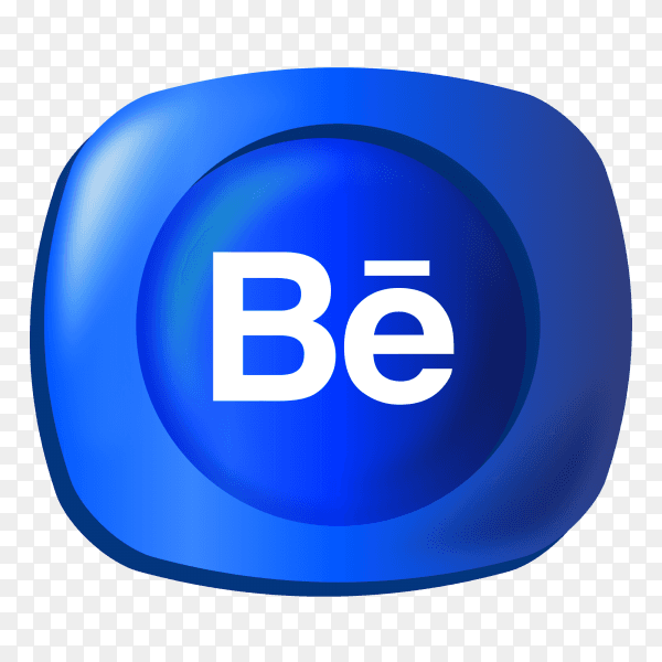 Logo Behance gradient social media icon PNG