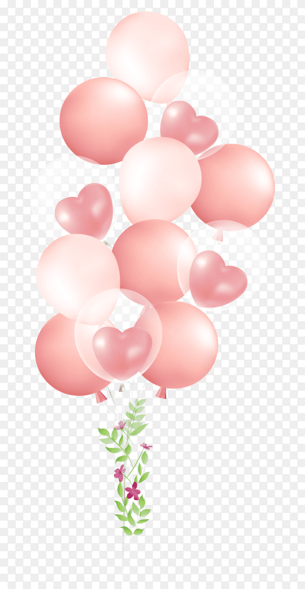 Pink balloons transparent PNG
