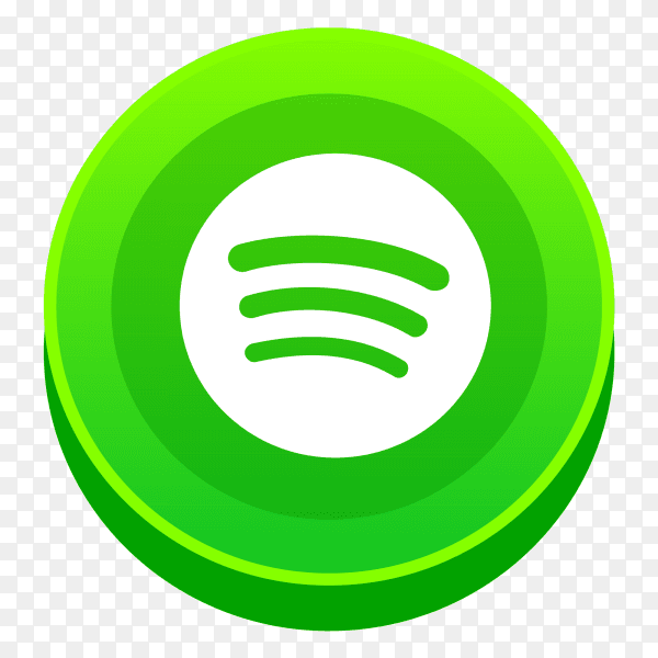 Realistic Spotify logo social network PNG