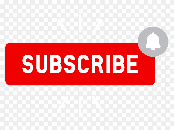 Subscribe red button YouTube PNG