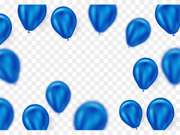 Virtual blue helium balloon PNG