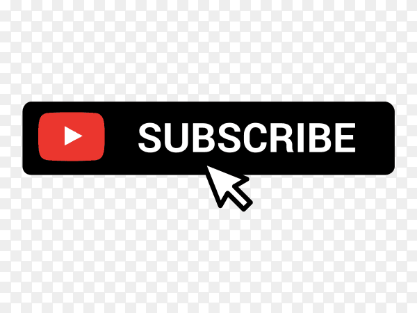 YouTube subscribe black button PNG