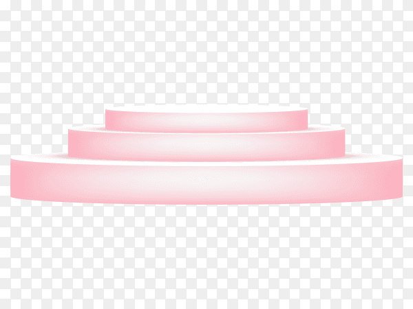 3D Pink Podium studio on transparent background PNG