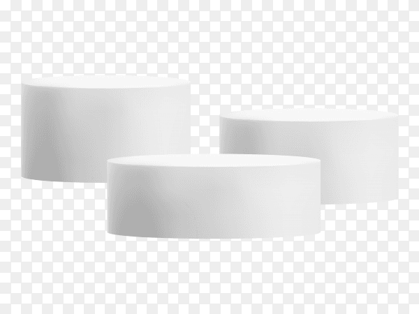 3D podium - pedestal round transparent PNG