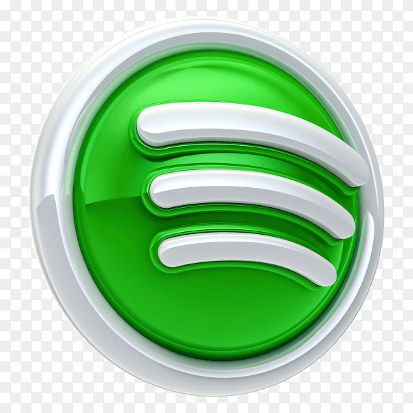 3D spotify logo premium image PNG