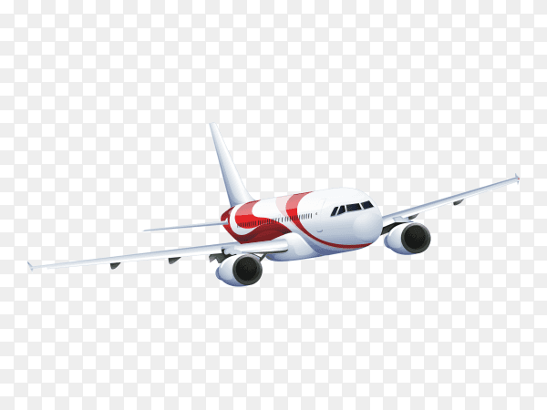 Airplane flying on transparent background PNG