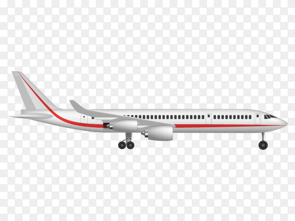 Airplane vector illustration transparent PNG
