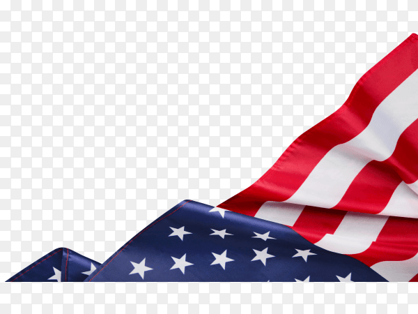 American flag premium on transparent background PNG
