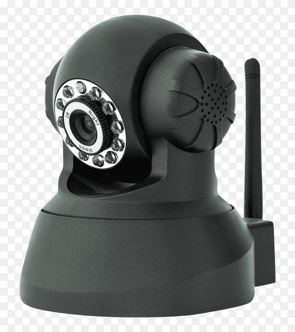 Black web camera - security camera royalty free PNG