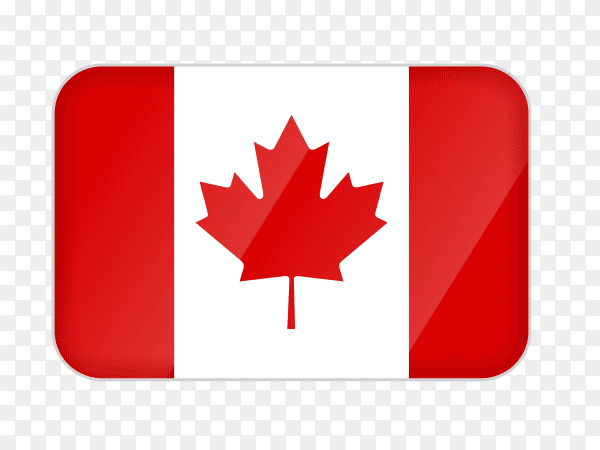 Canada flag icon on transparent background PNG