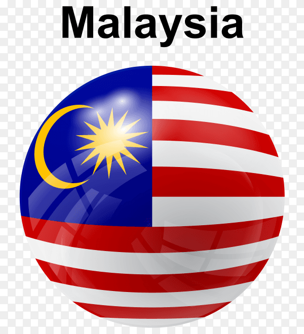 Circle glossy flag malaysia transparent PNG