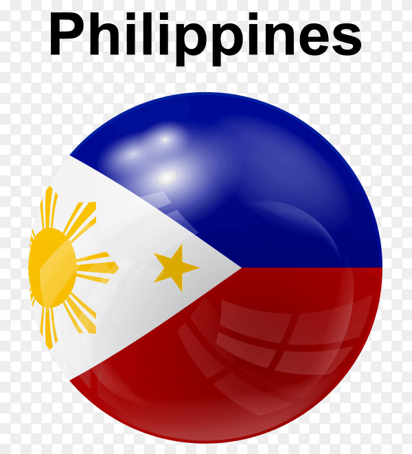 Circle glossy flag philippines transparent PNG