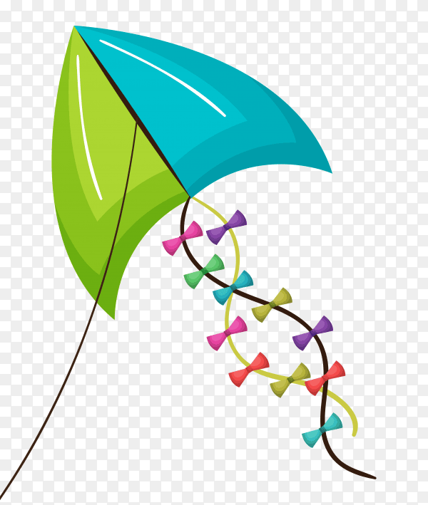 Colorful kite premium clipart PNG
