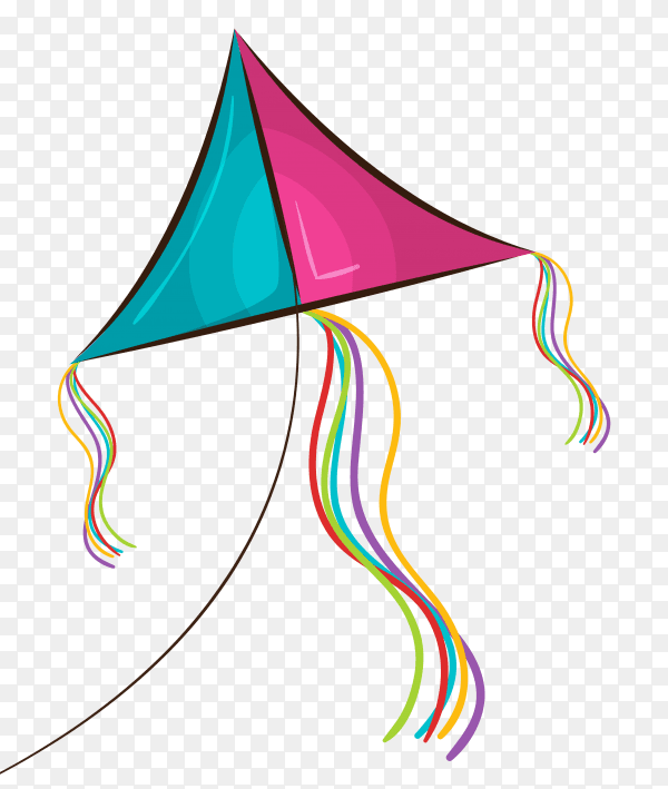 Colorful kite premium transparent PNG
