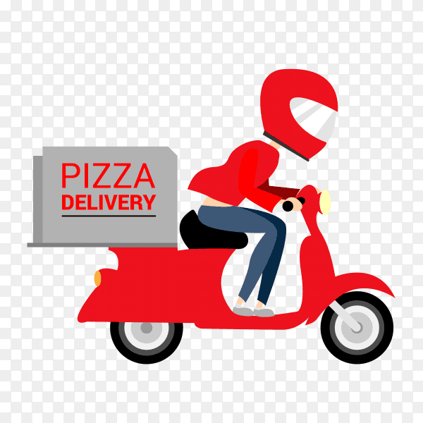 Delivery man biker transparent PNG