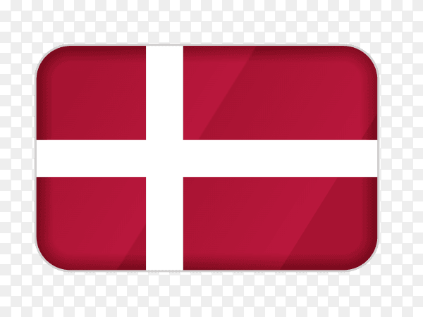 Denmark flag icon on transparent background PNG