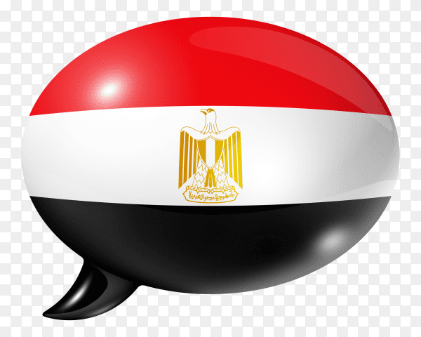 Egyptian flag - Egypt flag shaped speech bubble transparent PNG