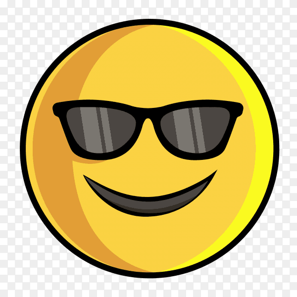 Emoji sunglasses clipart PNG