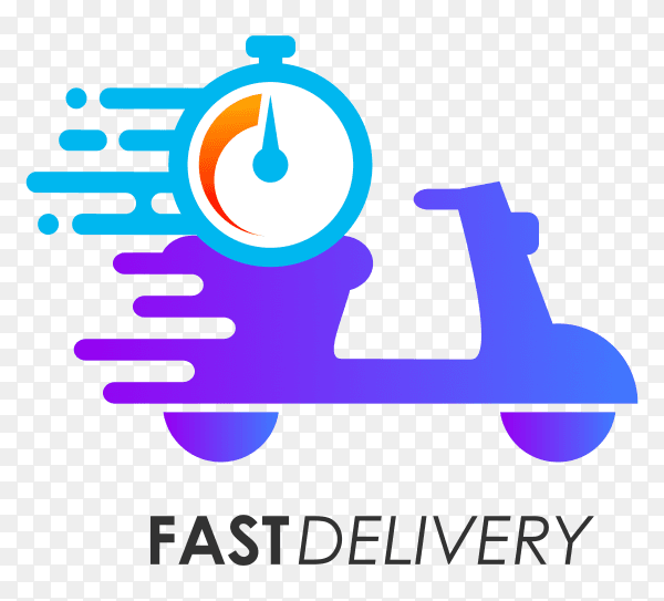Fast delivery logo design vector PNG
