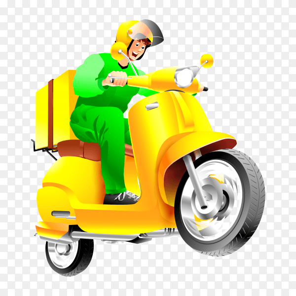 Fast delivery man vector PNG
