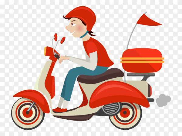 Fast delivery person royalty free PNG