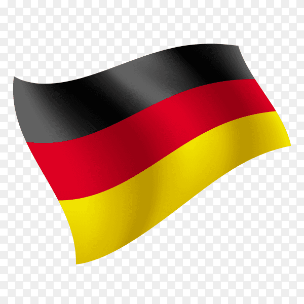 Germany flag waving vector on transparent background PNG