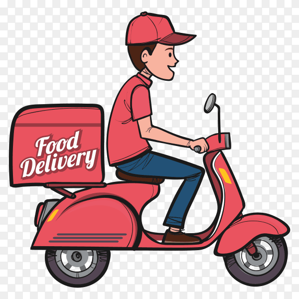 Hand drawn delivery man transparent PNG
