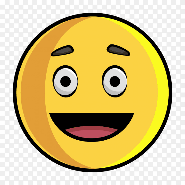 Happy Emoji on transparent background PNG