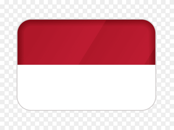 Indonesia flag icon on transparent background PNG