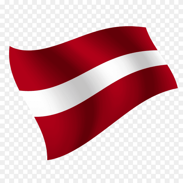 Latvia flag - Austria flag waving vector on transparent background PNG