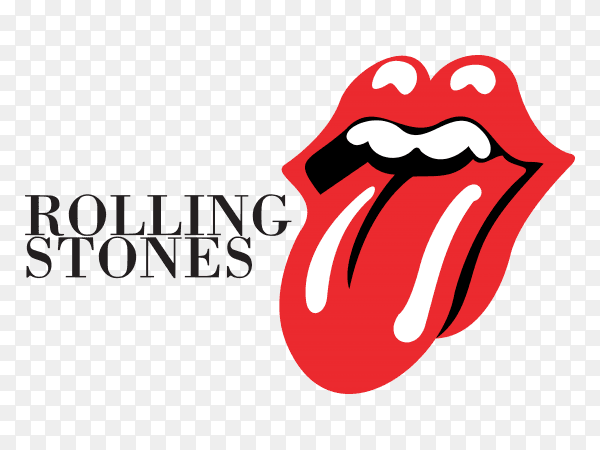 Logo rolling Stones clipart PNG