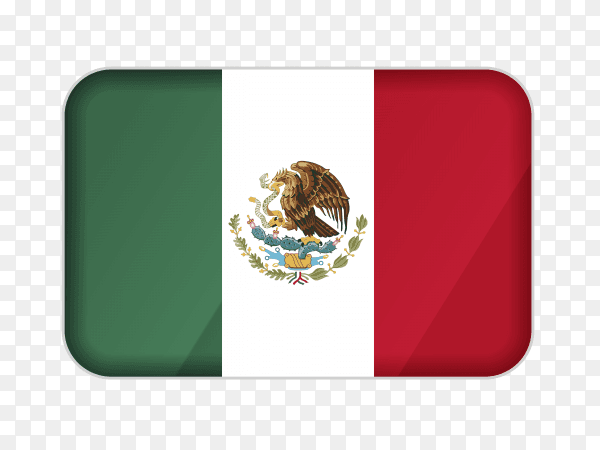 Mexico flag icon on transparent background PNG