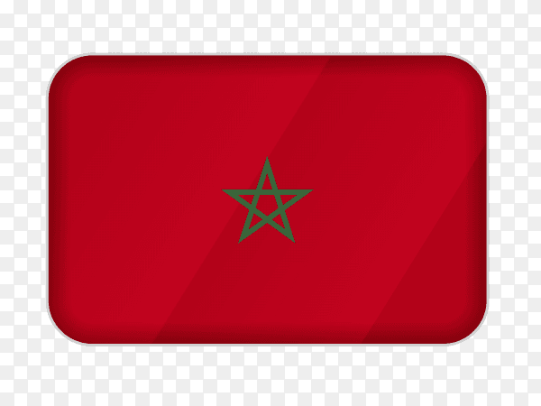 Morocco flag icon on transparent background PNG