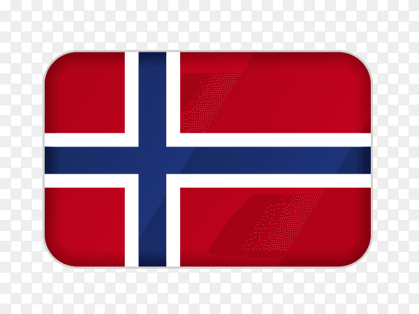 Norway flag icon on transparent background PNG