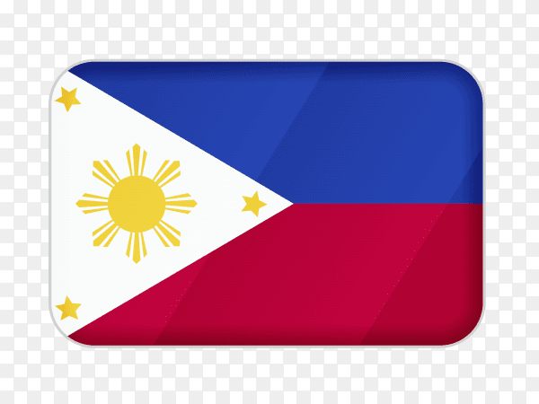 Philippines flag icon on transparent background PNG