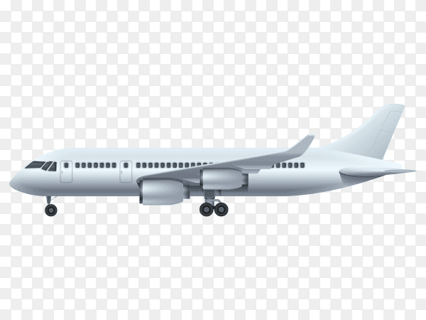 Realistic airplane vector royalty free PNG